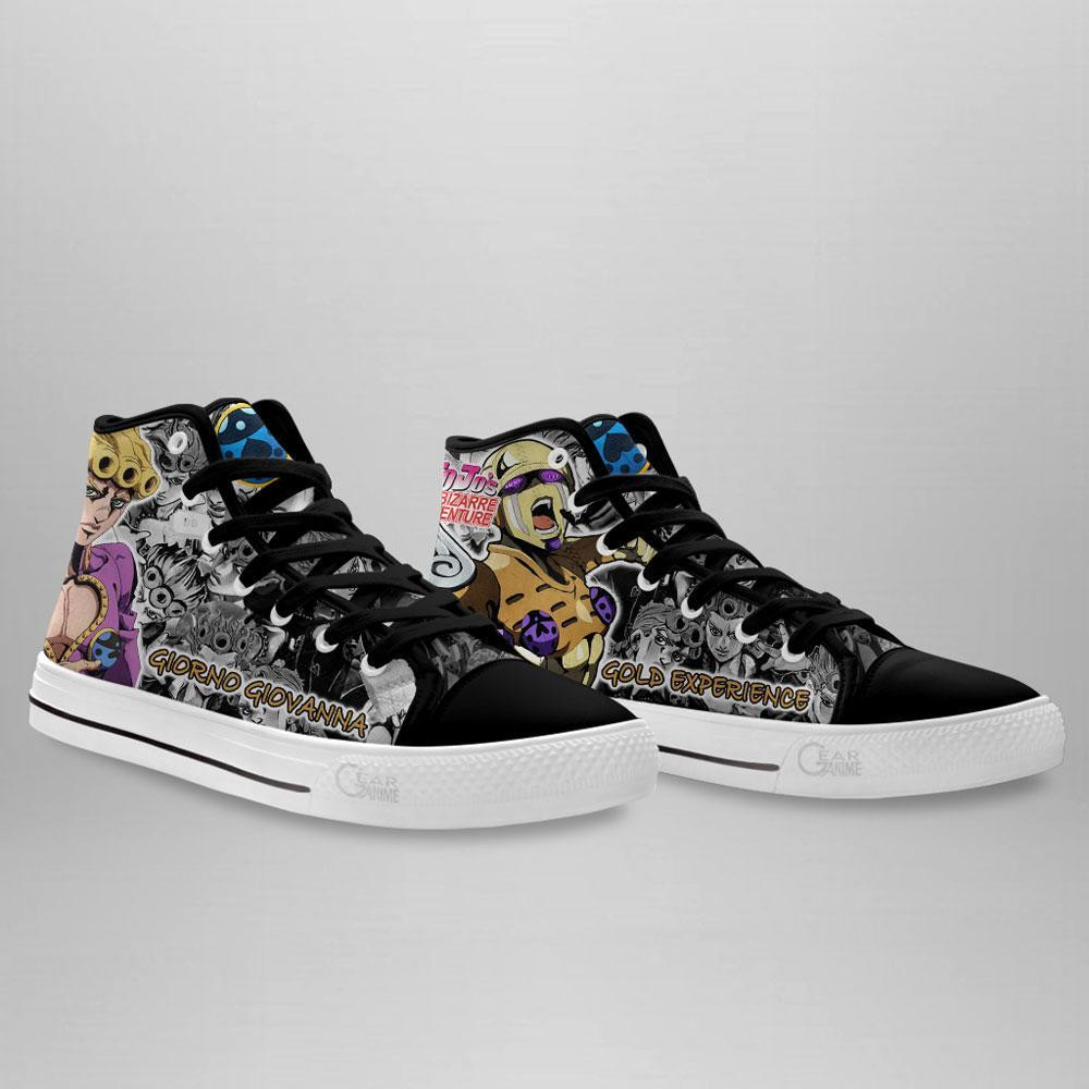 Giorno Giovanna High Top Shoes Custom Manga Anime Jojo’s Birraze Adventure Sneakers