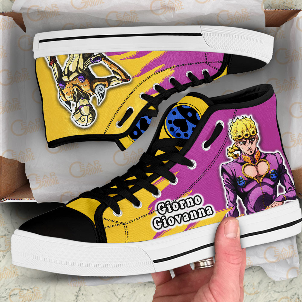 Giorno Giovanna High Top Shoes JoJo’s Bizarre Adventure Anime Sneakers