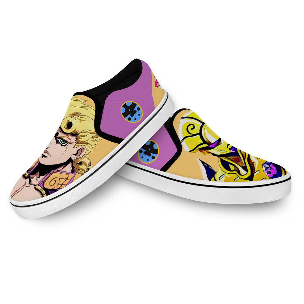 Giorno Giovanna Slip-On Shoes Canvas Custom Anime JoJo’s Bizarre Adventure Shoes