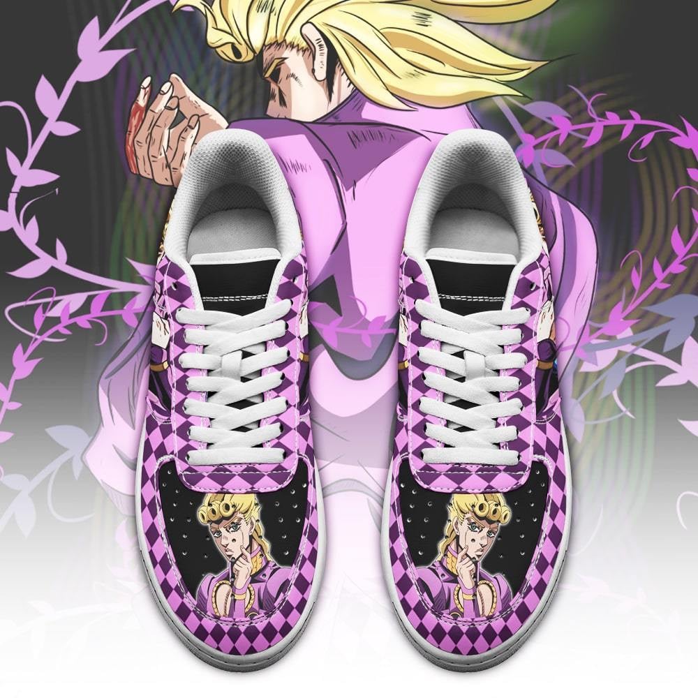 Giorno Giovanna Sneakers JoJo Anime Shoes Fan Gift Idea