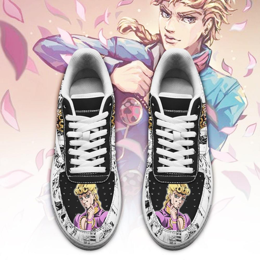 Giorno Giovanna Sneakers Manga Style JoJo’s Anime Shoes Fan Gift