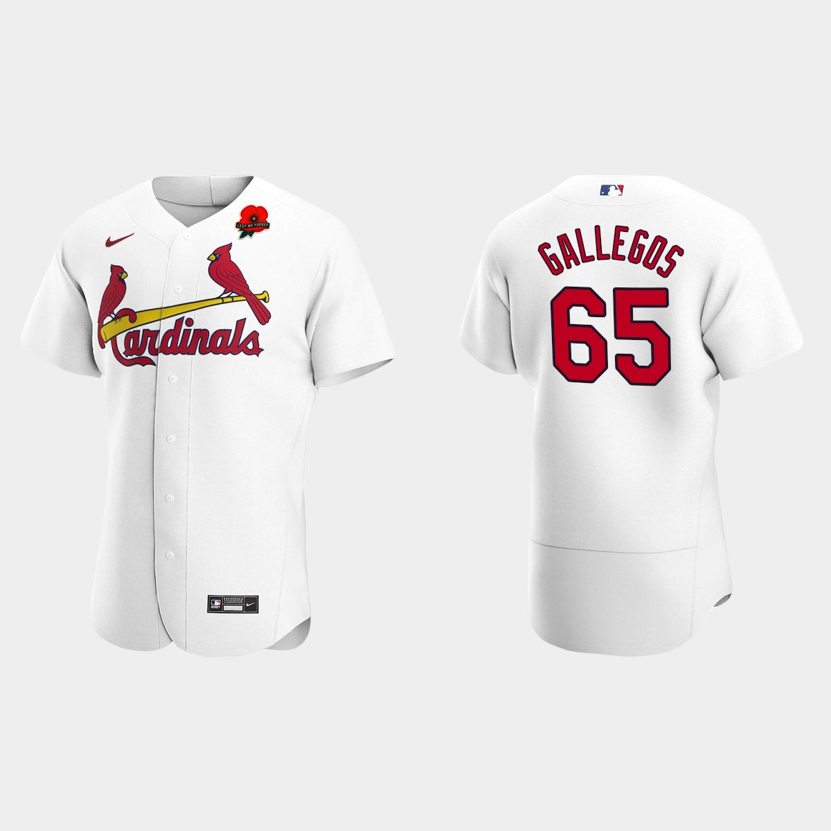 Giovanny Gallegos St. Louis Cardinals 2022 Memorial Day Poppy Patch Jersey – White