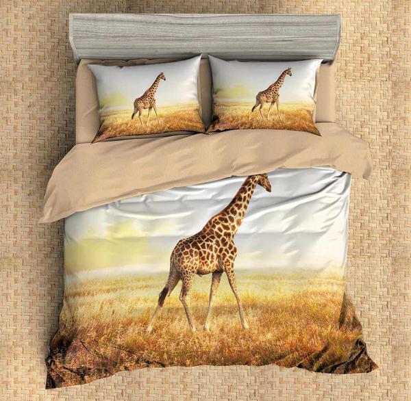 Giraffe 3D Customized Duvet Cover Bedding Set