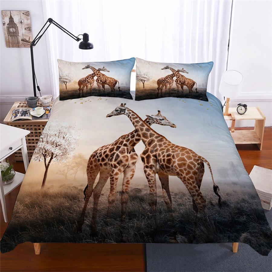 Giraffes Atun 3D Customized Duvet Cover Bedding Set