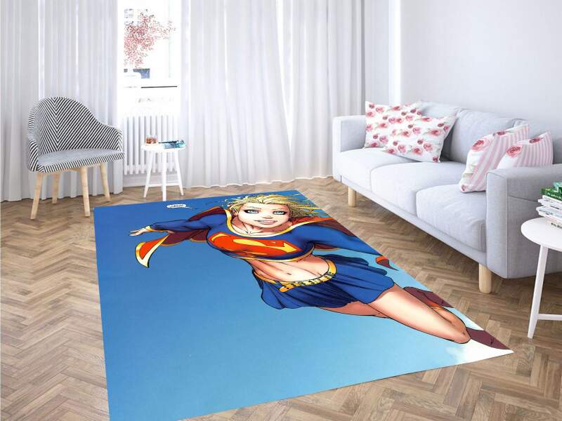 Girl Superman Carpet Rectangle Rug