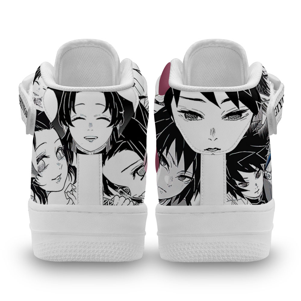 Giyu Shinobu Sneakers Air Mid Demon Slayer Anime Shoes Mix Manga