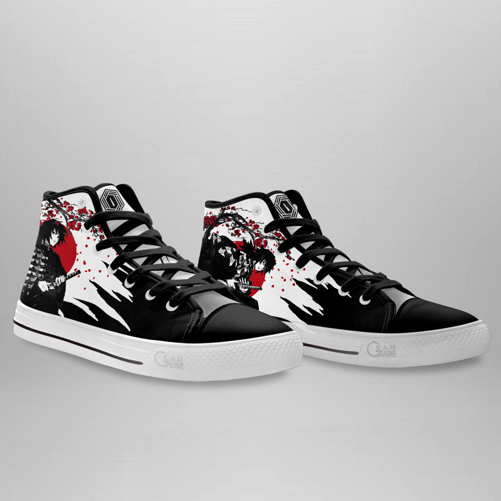 Giyu Tomioka High Top Shoes Custom Demon Slayer Sneakers Japan Style