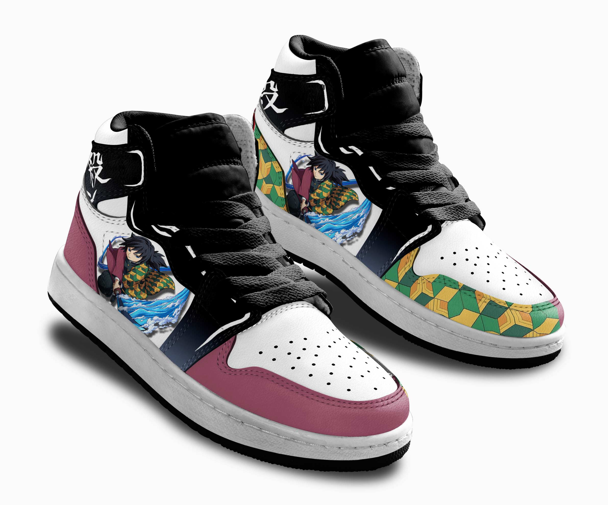 Giyu Tomioka Kids Sneakers Custom Anime Demon Slayer Shoes For Kids