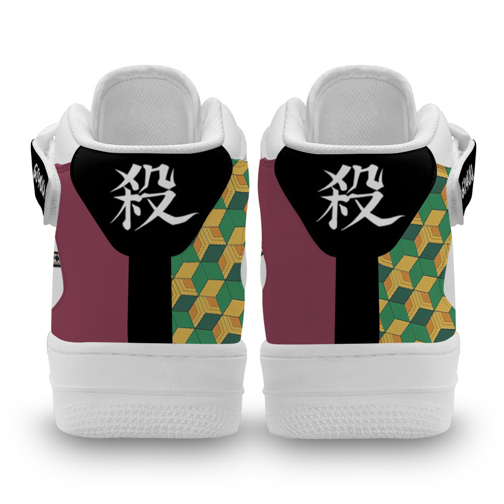 Giyu Tomioka Sneakers Air Mid Custom Anime Demon Slayer Shoes