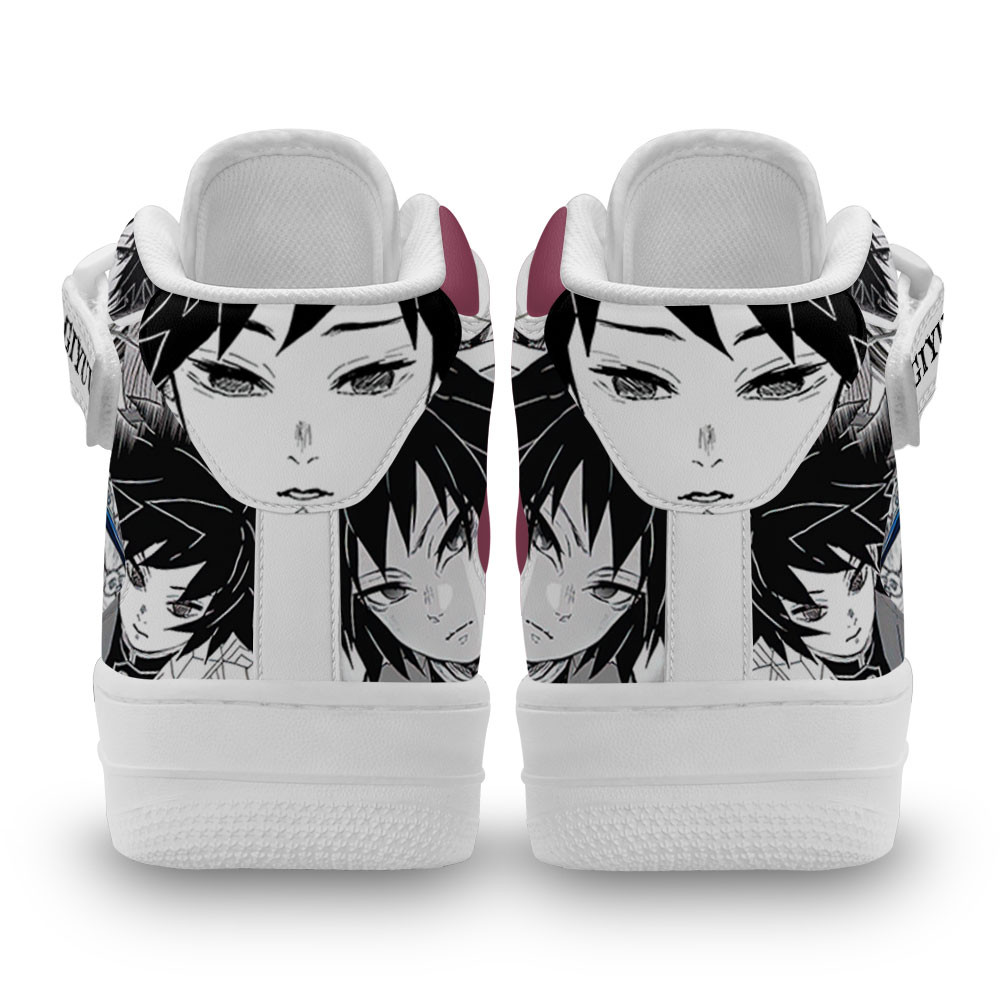 Giyu Tomioka Sneakers Air Mid Custom Demon Slayer Anime Shoes Mix Manga
