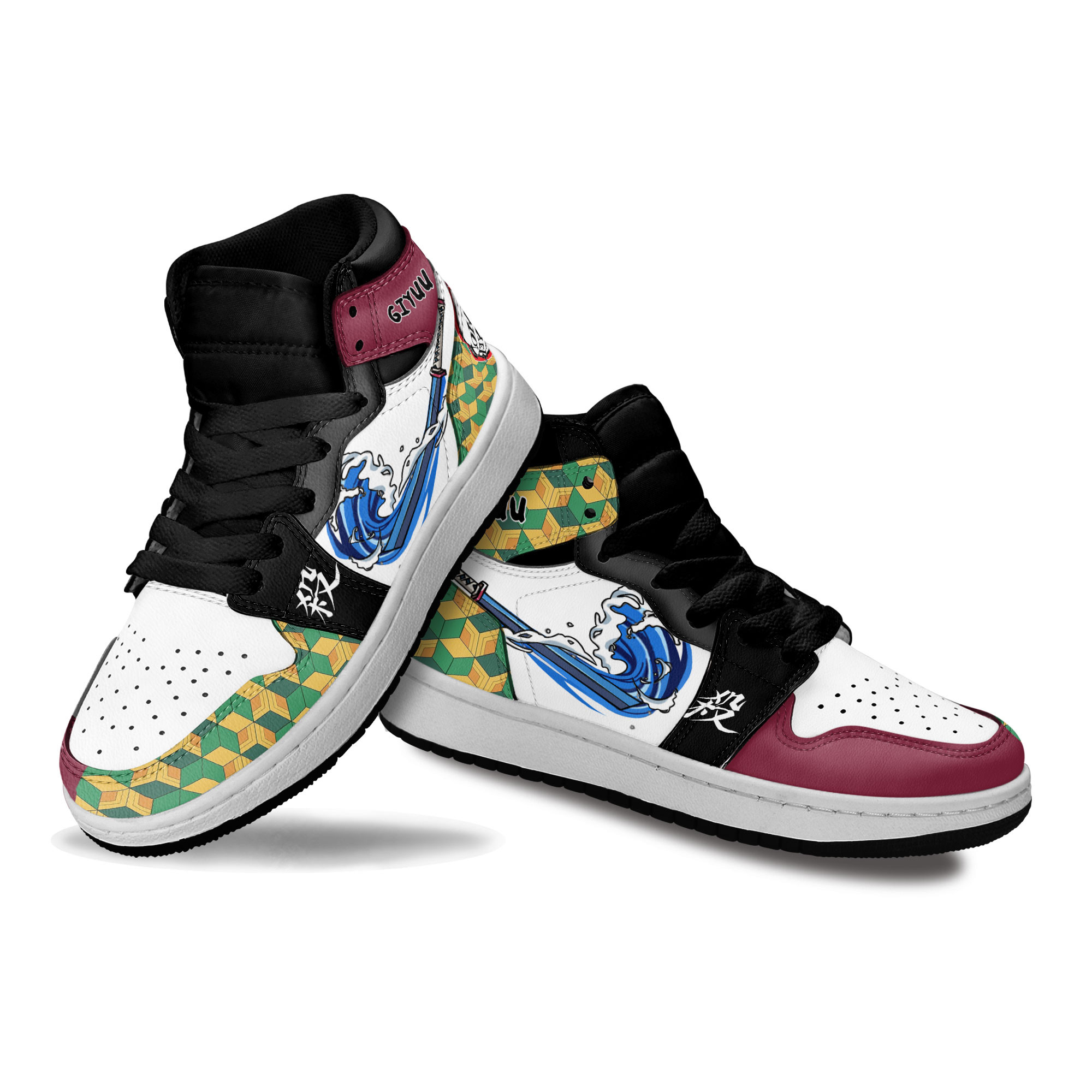 Giyu Tomioka Water Breathing Kids Sneakers Demon Slayer Anime Shoes For Kids