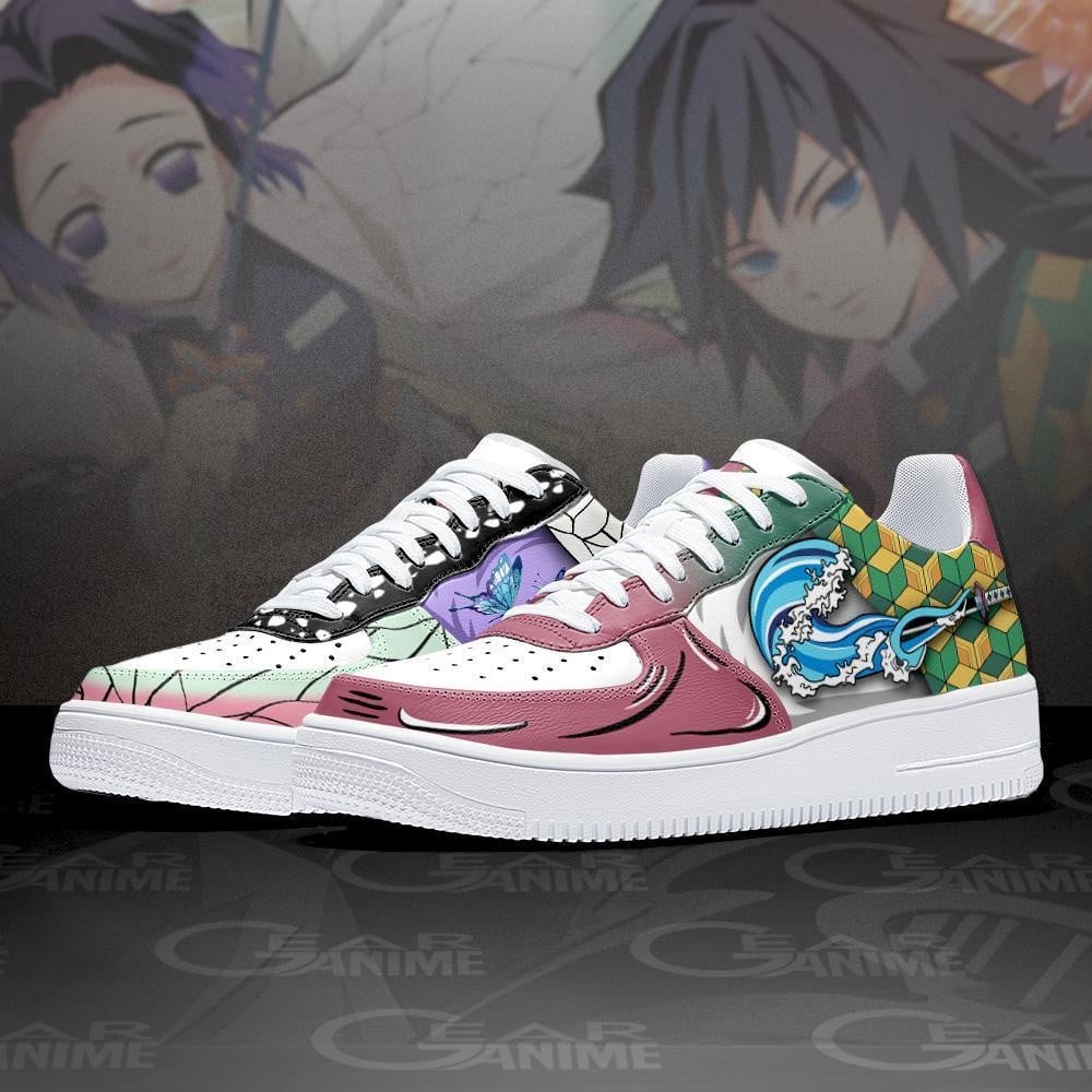 Giyuu and Shinobu Air Sneakers Skill Demon Slayer Anime Shoes