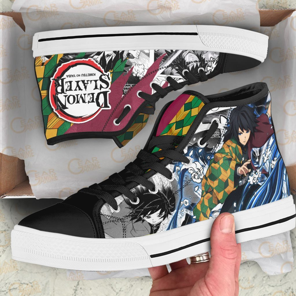 Giyuu High Top Shoes Custom Anime Demon Slayer Sneakers