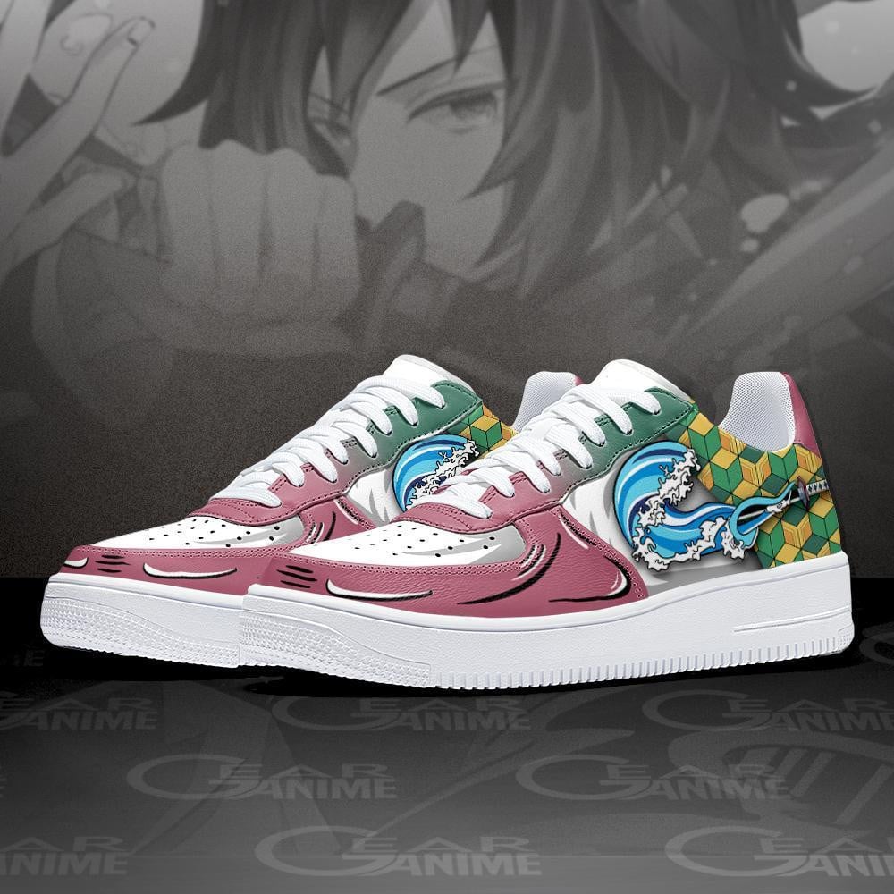 Giyuu Tomioka Air Sneakers Custom Water Skill Demon Slayer Shoes