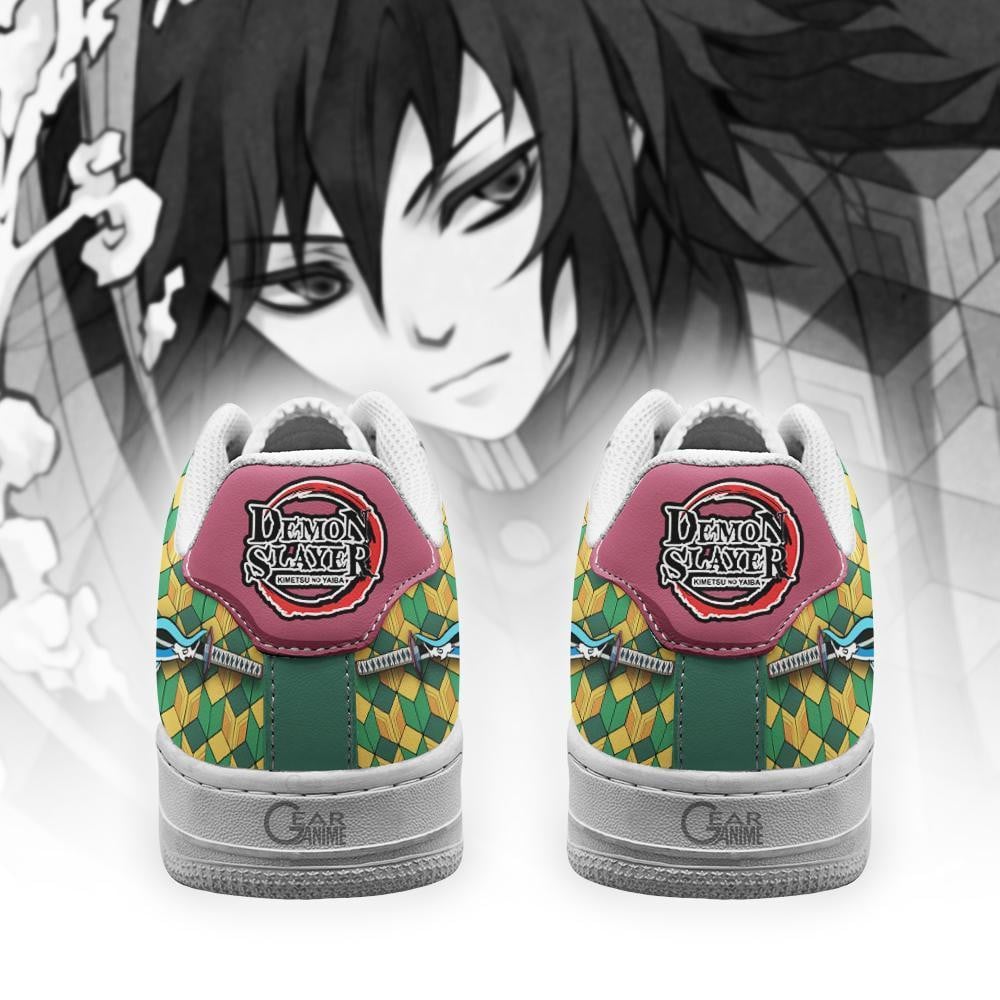 Giyuu Tomioka Air Sneakers Custom Water Skill Demon Slayer Shoes