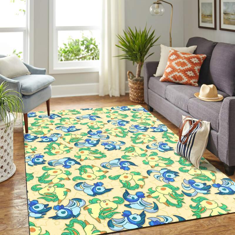Glaceon And Leafeon Pokemon Carpet Rectangle Rug