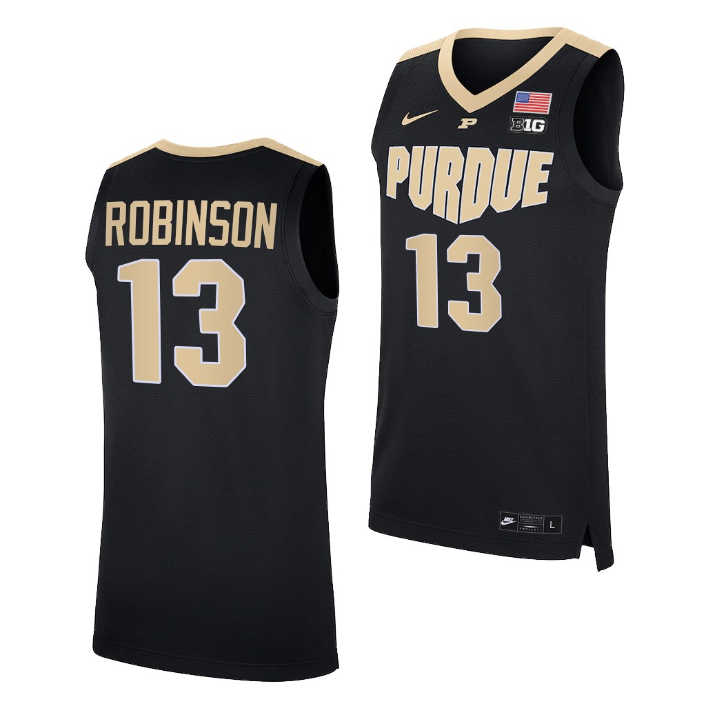 Glenn Robinson #13 Purdue Boilermakers College NBA Alumni Black Jersey