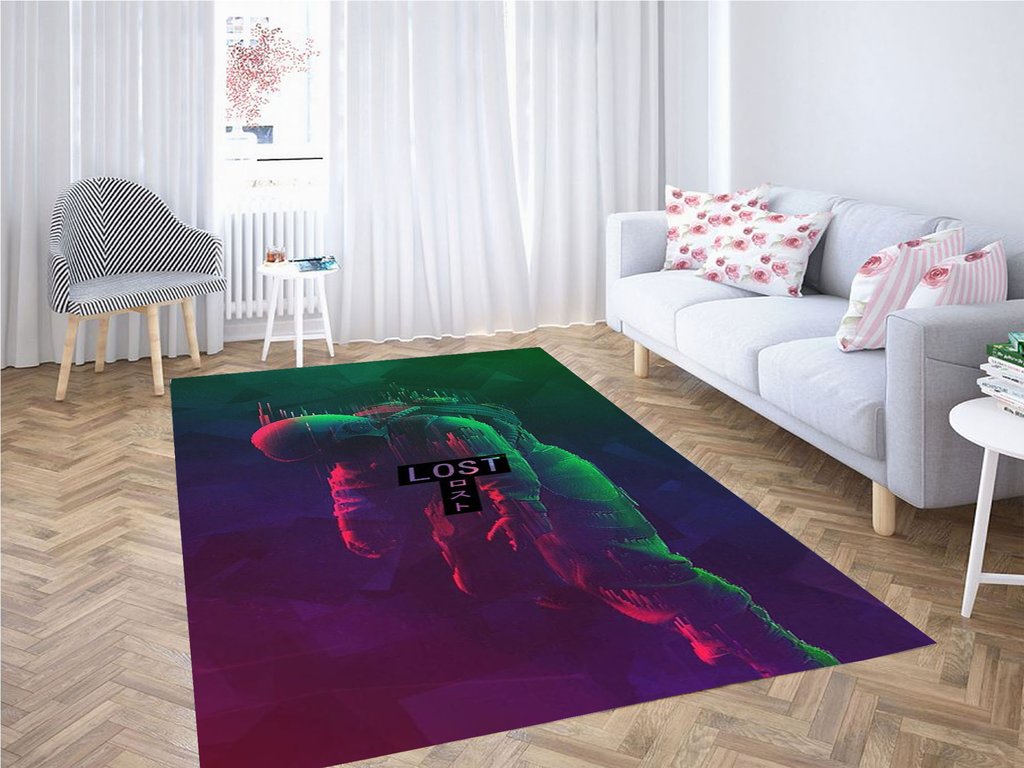 Glitch Astronaut Living Room Modern Carpet Rectangle Rug