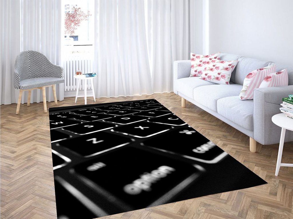 Glow Keyboard Aesthetic Living Room Modern Carpet Rectangle Rug