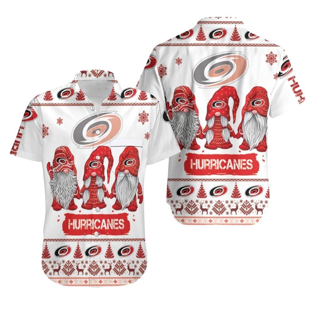 Gnomes Carolina Hurricanes Christmas 3D Hawaiian Shirt