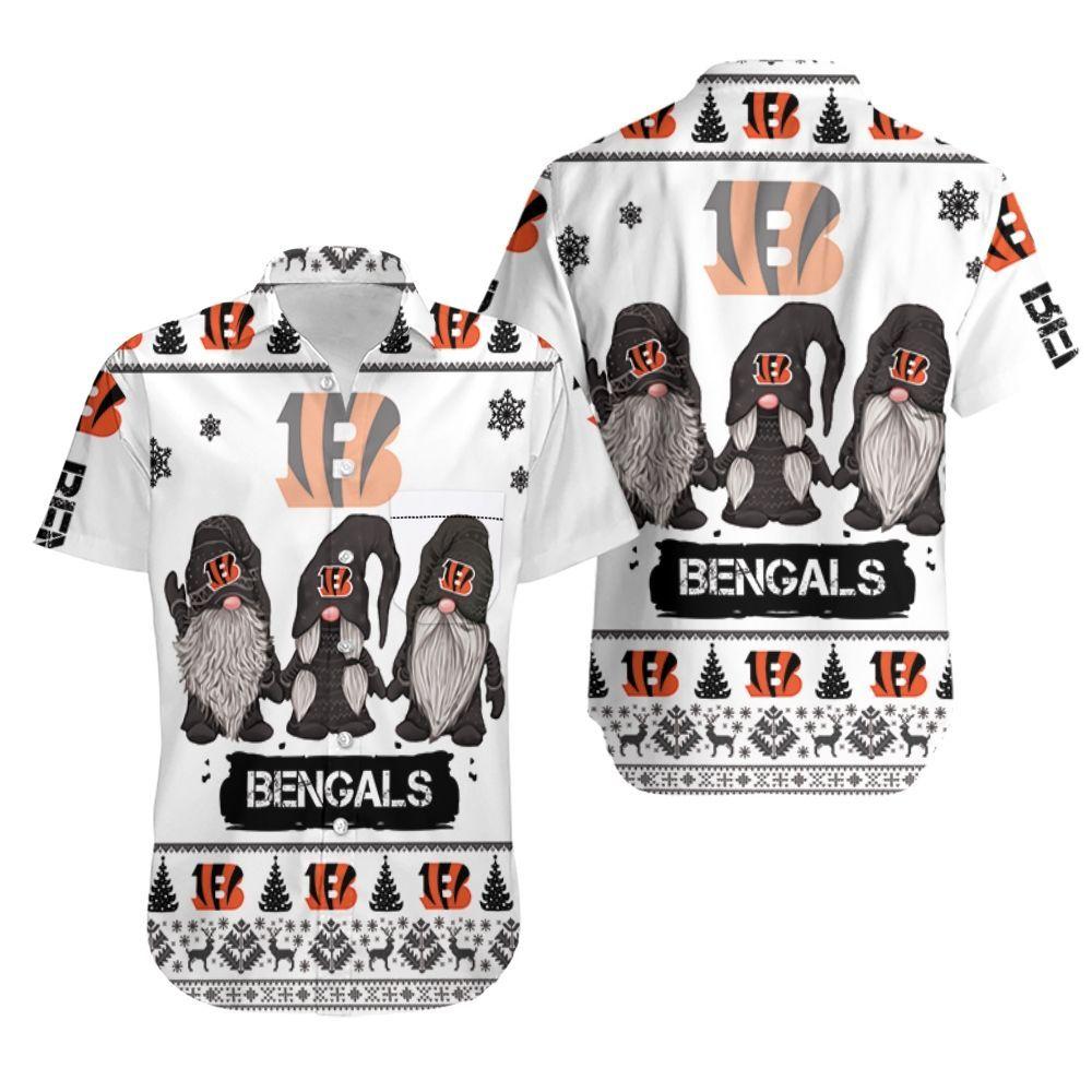 Gnomes Cincinnati Bengals Christmas Hawaiian Shirt