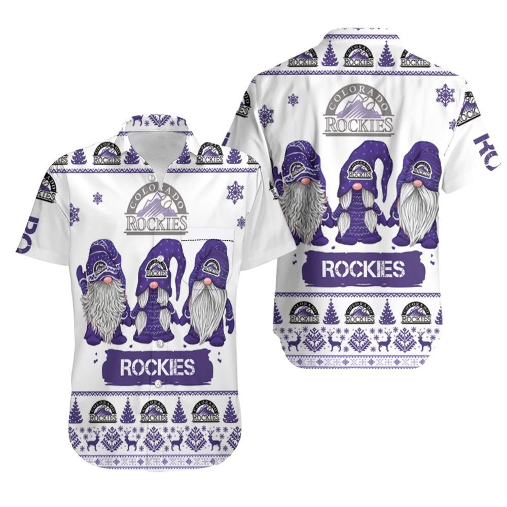 Gnomes Colorado Rockies Christmas 3D Hawaiian Shirt