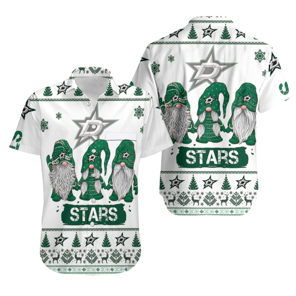 Gnomes Dallas Stars Christmas 3D Hawaiian Shirt