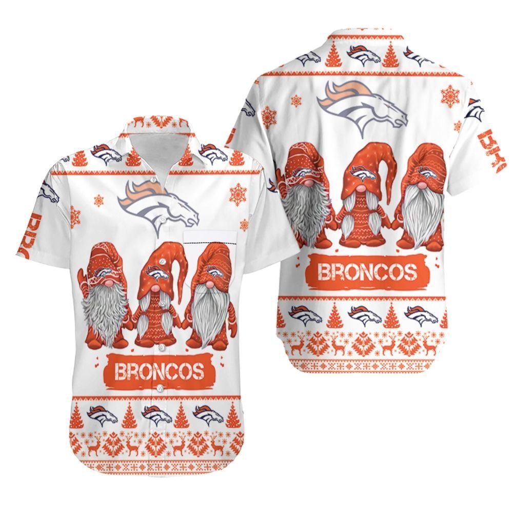 Gnomes Denver Broncos Christmas 3D Hawaiian Shirt