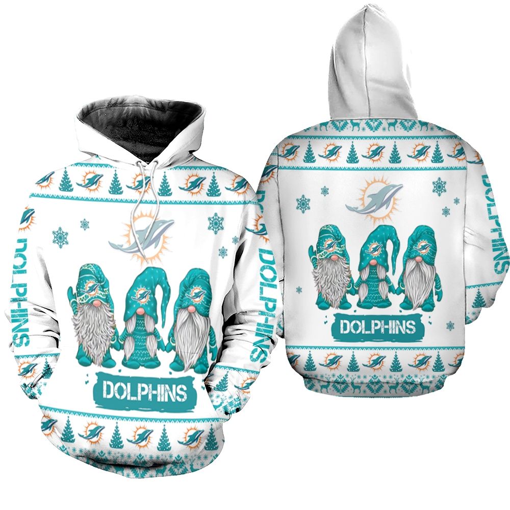 Gnomes Dolphins Christmas 3D Hoodie