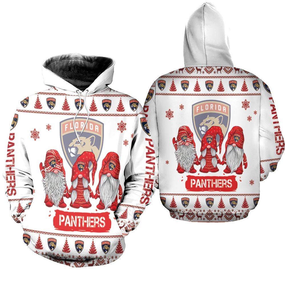 Gnomes Florida Panthers Christmas 3D Hoodie