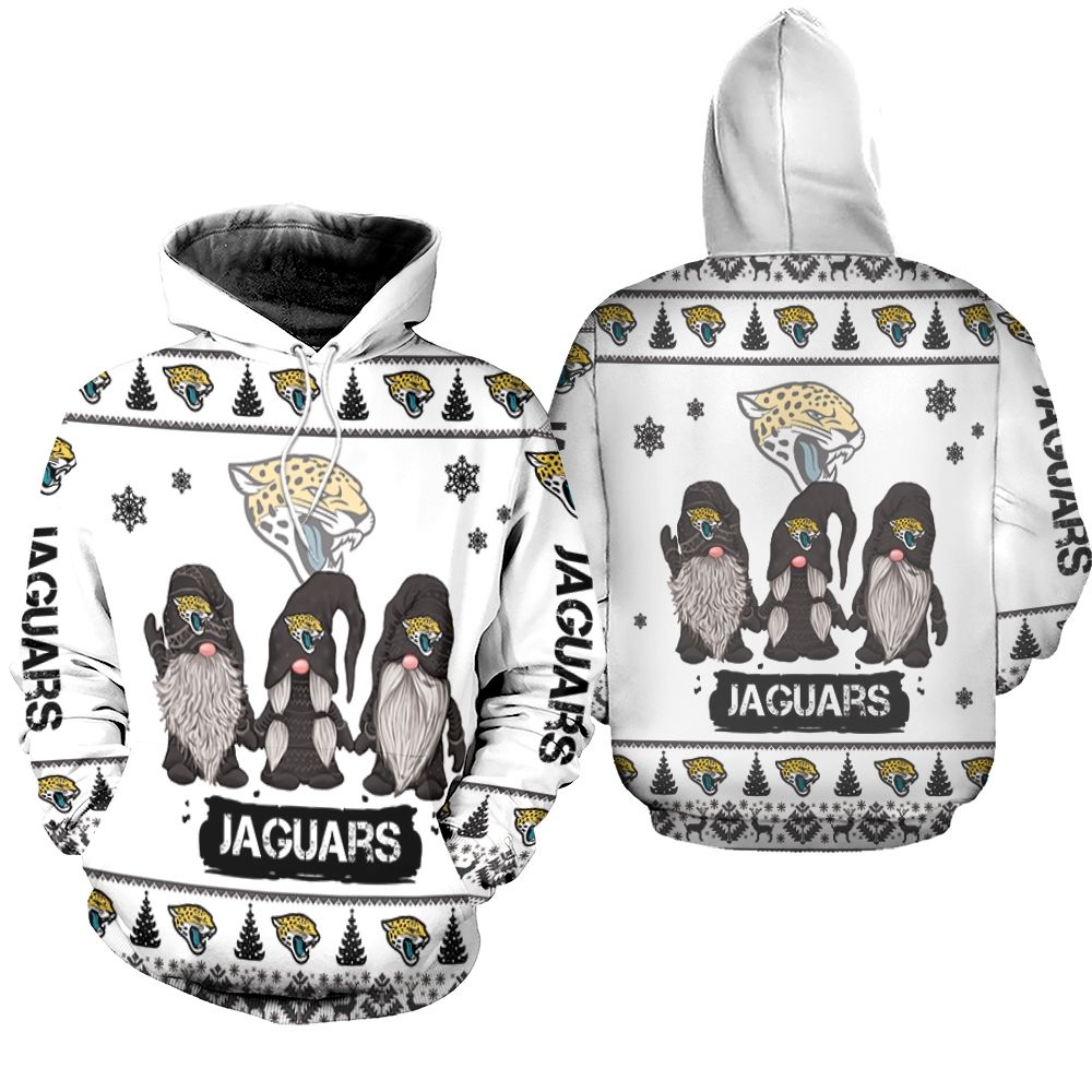 Gnomes Jacksonville Jaguars Christmas 3D Hoodie