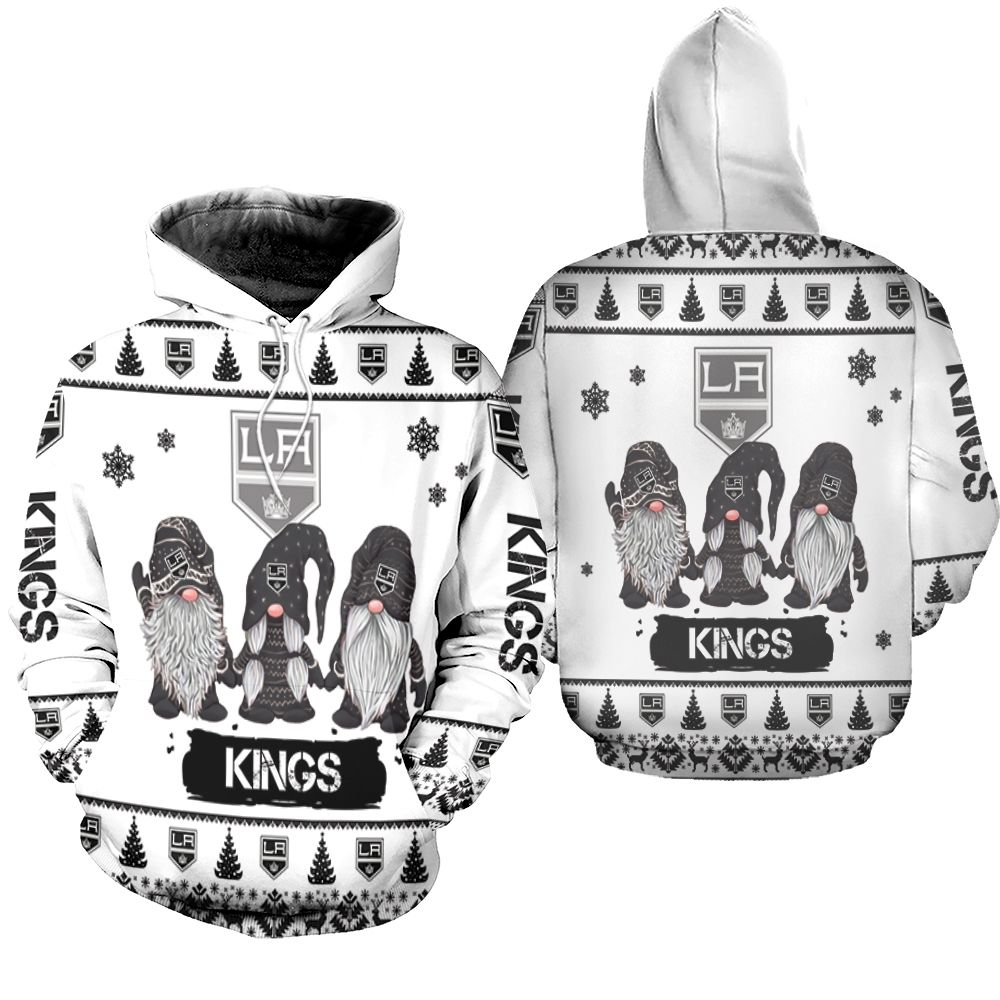 Gnomes Los Angeles Kings Christmas 3D Hoodie