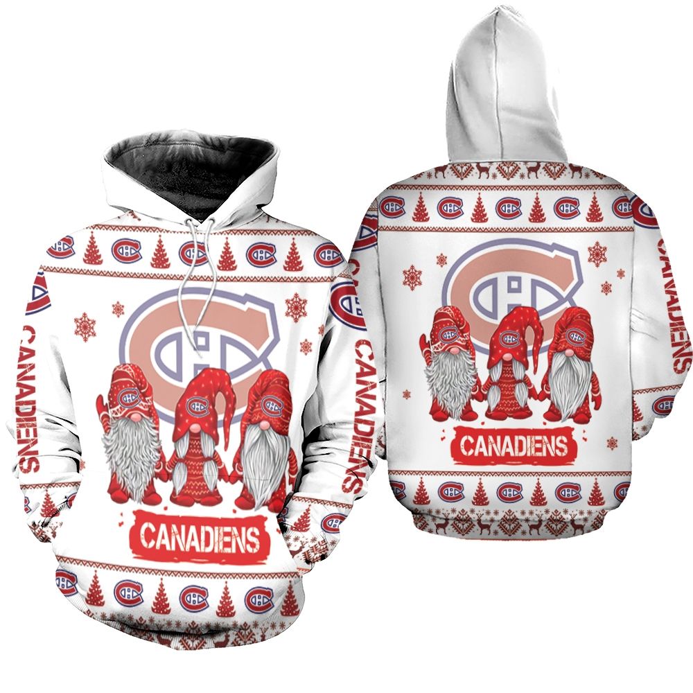 Gnomes Montreal Canadiens Christmas 3D Hoodie