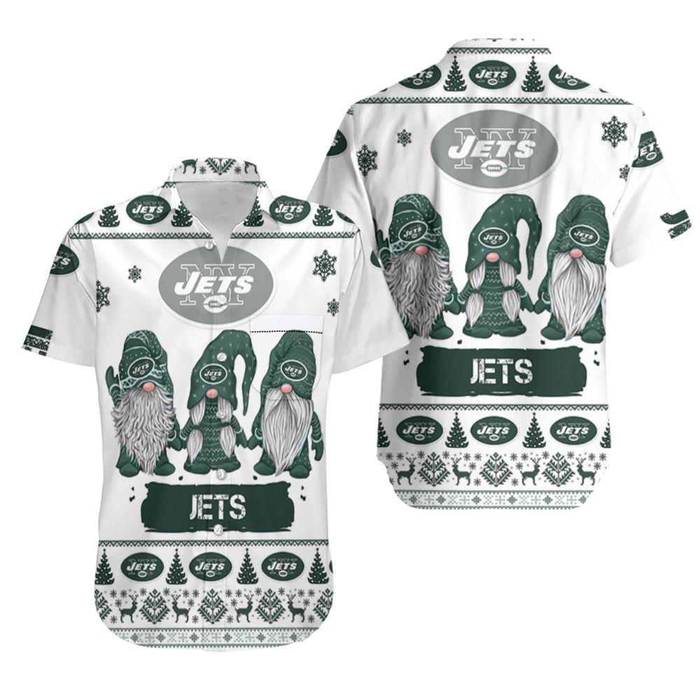Gnomes New York Jets Christmas Hawaiian Shirt