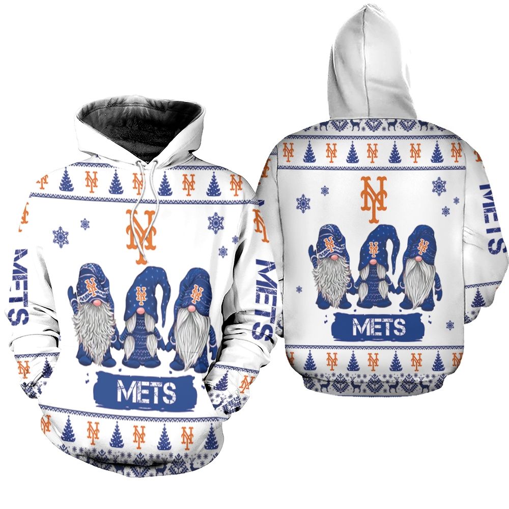 Gnomes New York Mets Christmas 3D Hoodie