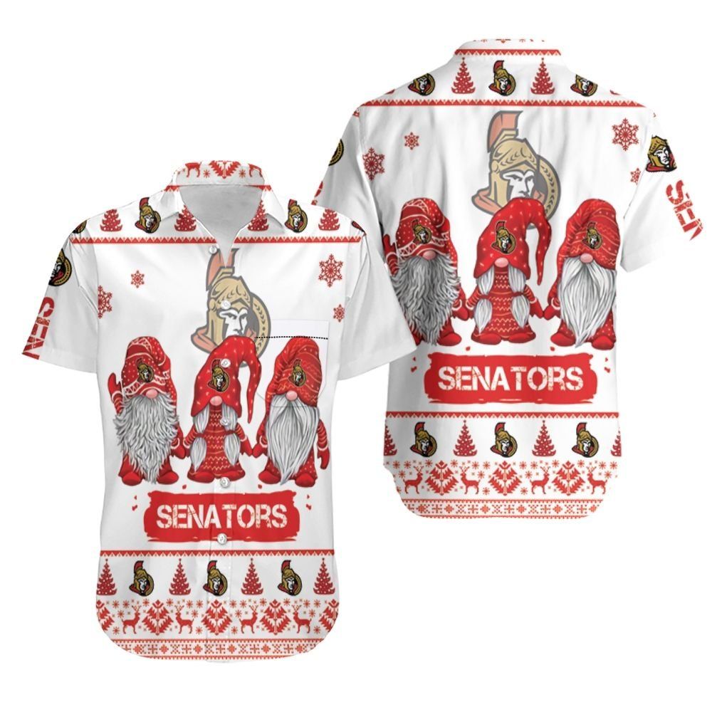 Gnomes Ottawa Senators Christmas 3D Hawaiian Shirt