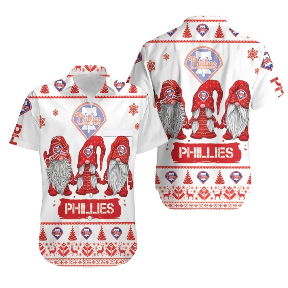 Gnomes Philadelphia Phillies Christmas 3D Hawaiian Shirt