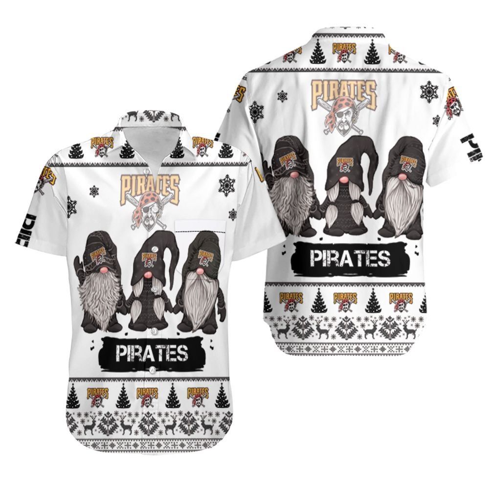 Gnomes Pittsburgh Pirates Christmas 3D Hawaiian Shirt