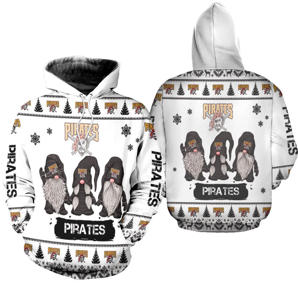 Gnomes Pittsburgh Pirates Christmas 3D Hoodie