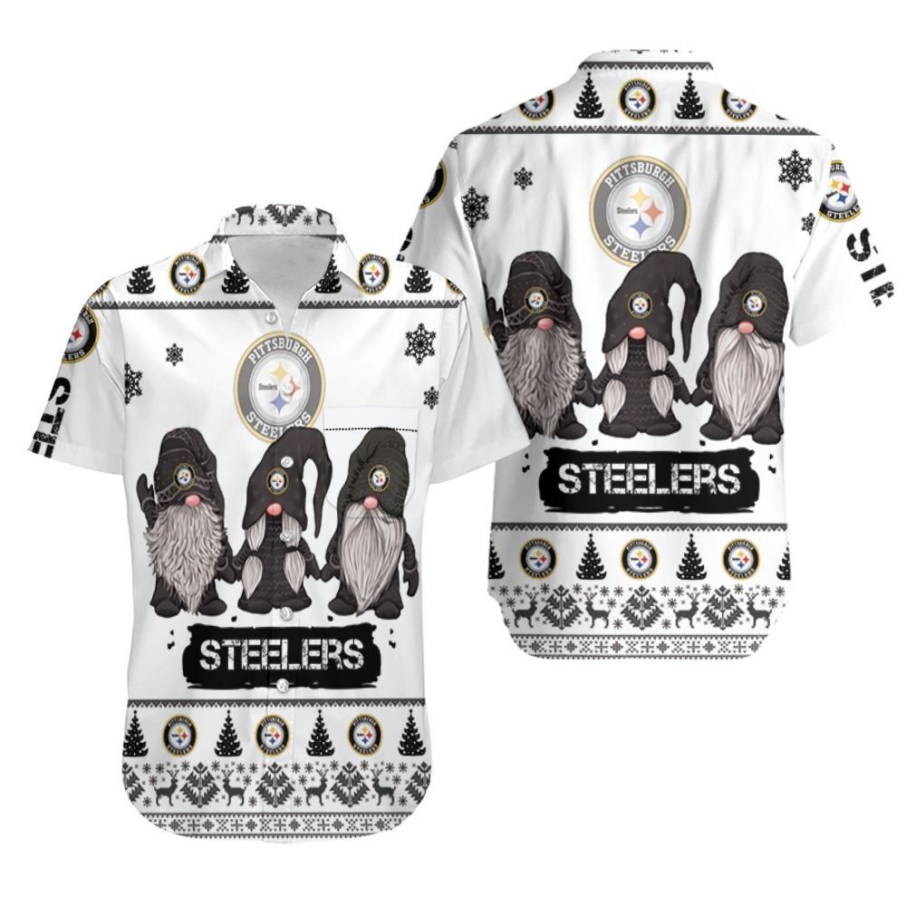 Gnomes Pittsburgh Steelers Christmas 3D Hawaiian Shirt