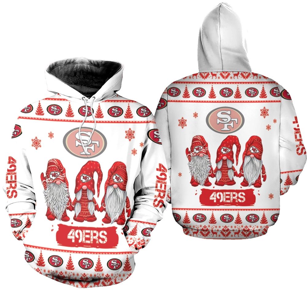 Gnomes San Francisco 49ers Christmas 3D Hoodie