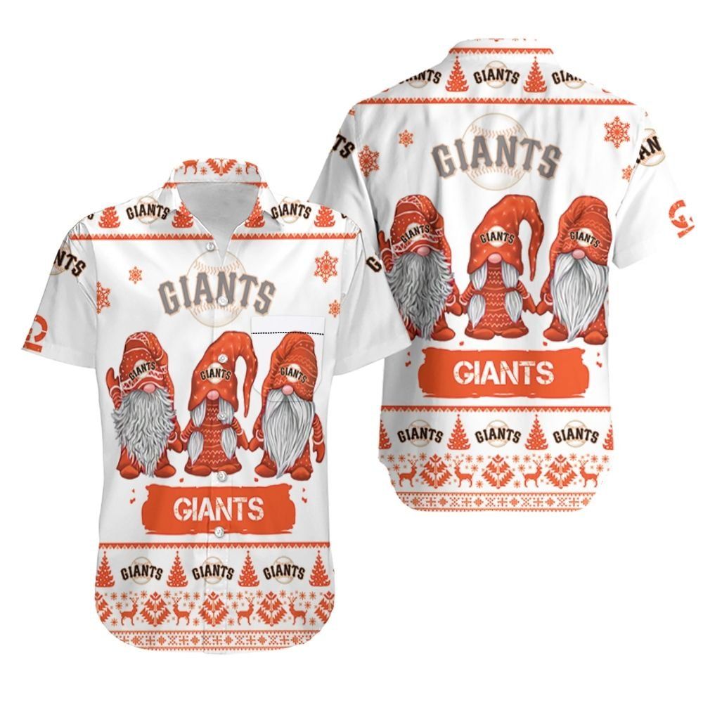 Gnomes San Francisco Giants Christmas 3D Hawaiian Shirt