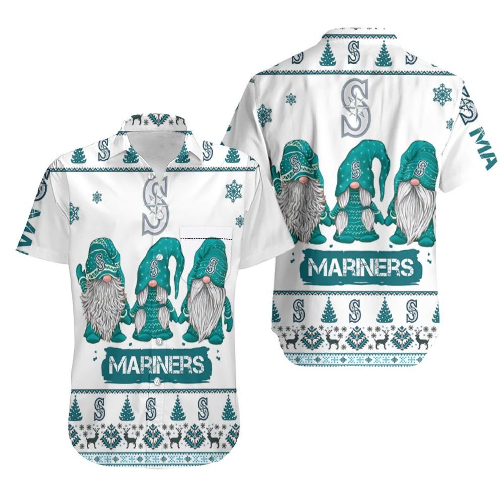 Gnomes Seattle Mariners Christmas 3D Hawaiian Shirt