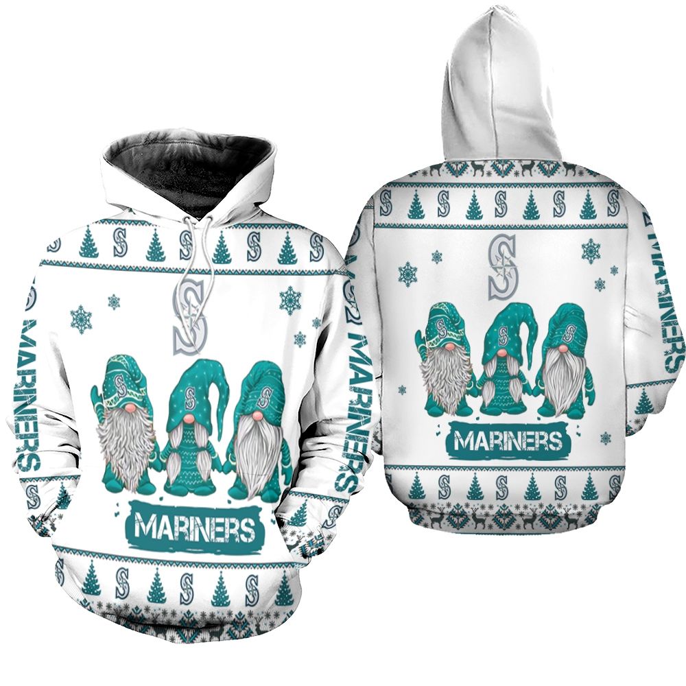 Gnomes Seattle Mariners Christmas 3D Hoodie