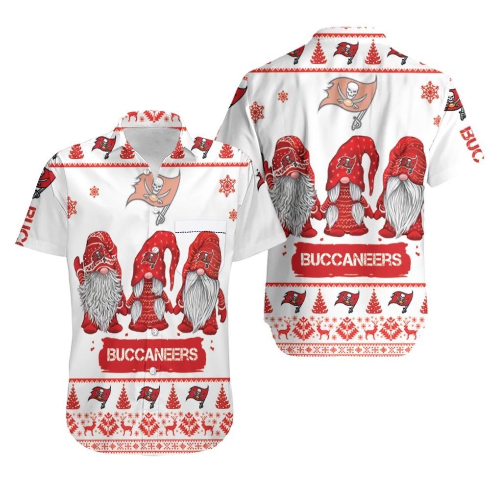 Gnomes Tampa Bay Buccaneers Christmas 3D Hawaiian Shirt