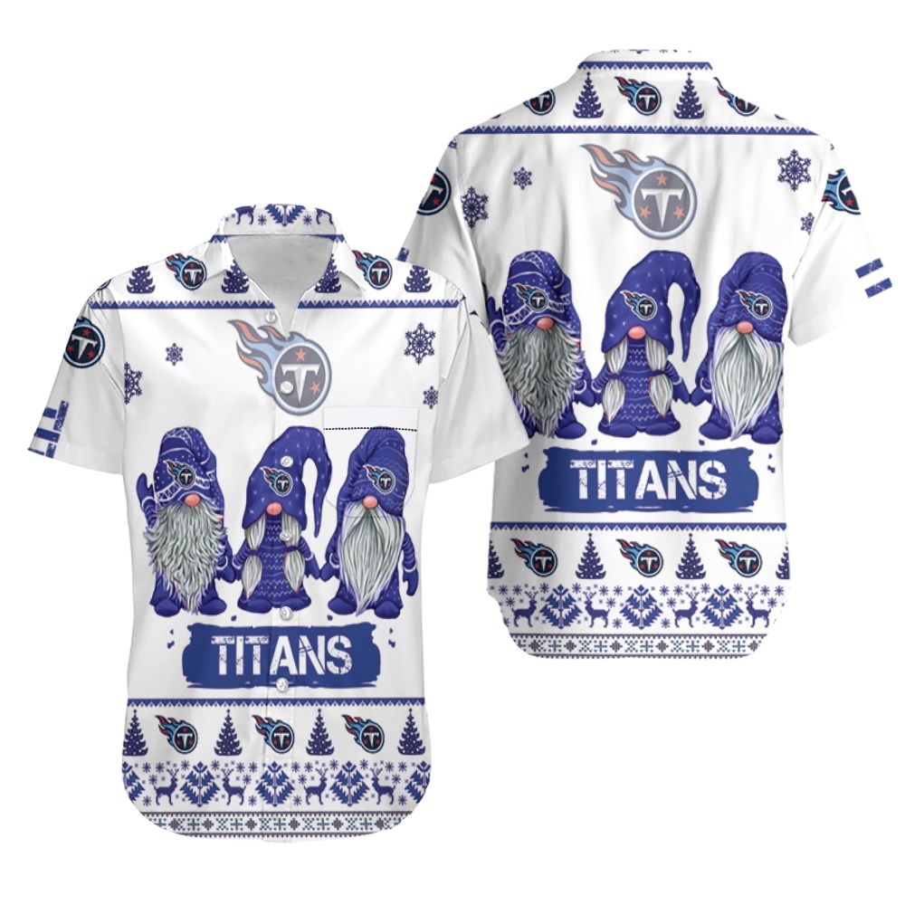 Gnomes Tennessee Titans Christmas 3D Hawaiian Shirt