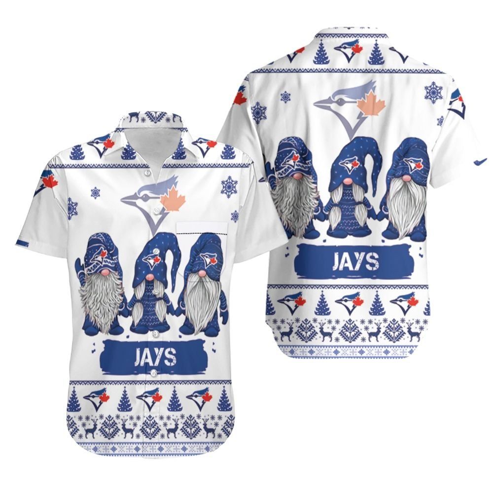 Gnomes Toronto Blue Jays Christmas 3D Hawaiian Shirt