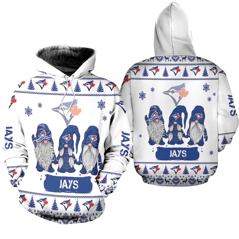 Gnomes Toronto Blue Jays Christmas 3D Hoodie