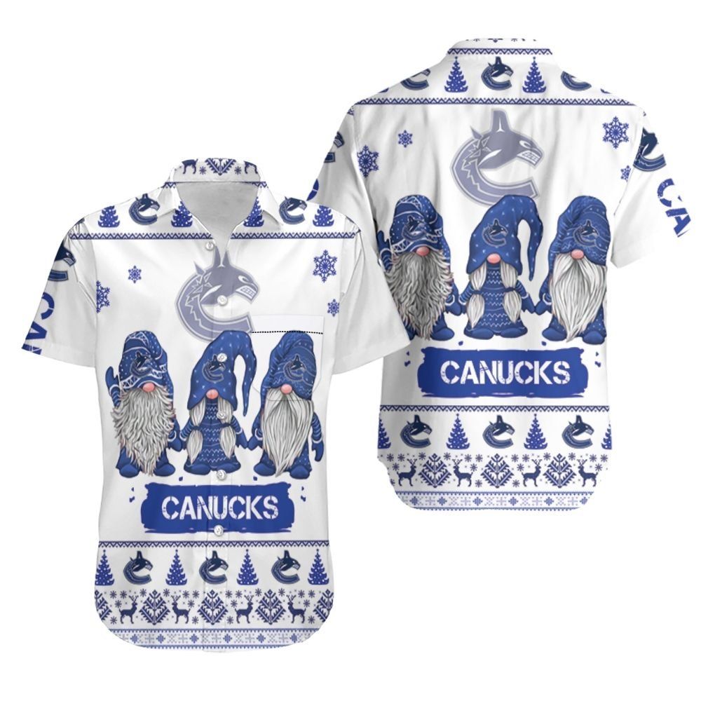 Gnomes Vancouver Canucks Christmas 3D Hawaiian Shirt