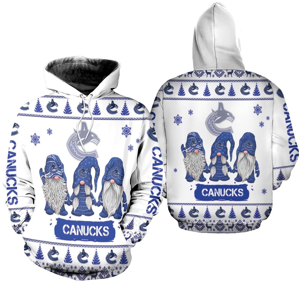 Gnomes Vancouver Canucks Christmas 3D Hoodie